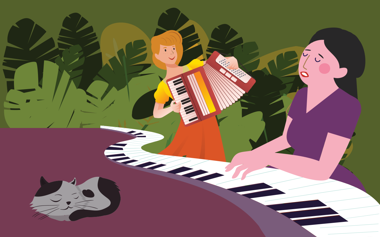 Nauka gry na pianinie i akordeonie